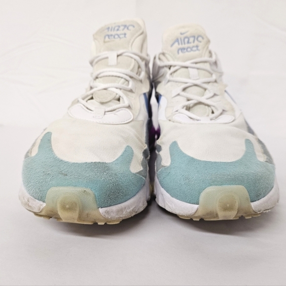 Nike Air Max 270 React Sneakers - White, Blue, Purple - Picture 5 of 12